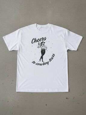 Cheers To Cowboy Tears Shirt, Retro Western Cowgirl Graphic Tee, Country Music